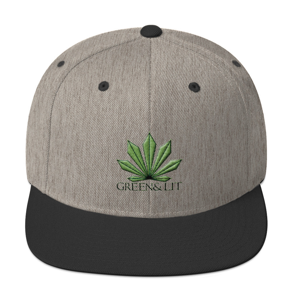 Green & Lit Snapback Hat