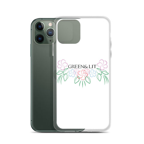 Green & Lit Plumeria iPhone Case