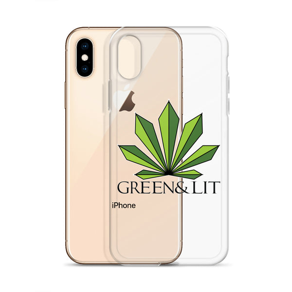 Green & Lit Clear iPhone Case