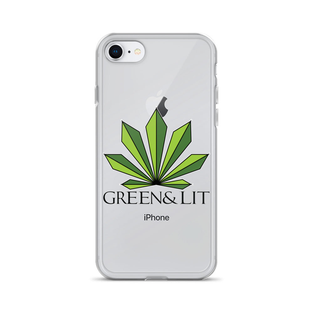 Green & Lit Clear iPhone Case