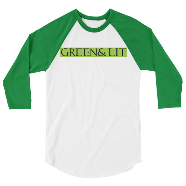 Green & Lit Logo 3/4 sleeve raglan shirt for Men/Women