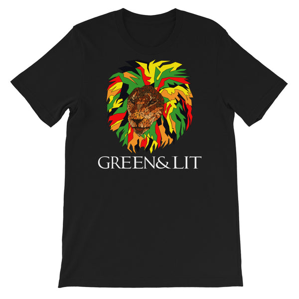 Green & Lit Short-Sleeve Lion T-Shirt for Men/Women