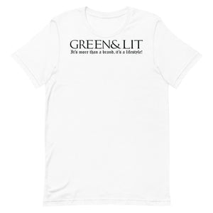 Green & Lit "It's More Than a Brand, It's a Lifestyle!" Short-Sleeve T-Shirt for Men/Women