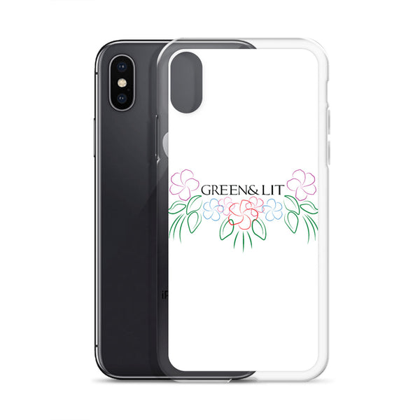 Green & Lit Plumeria iPhone Case