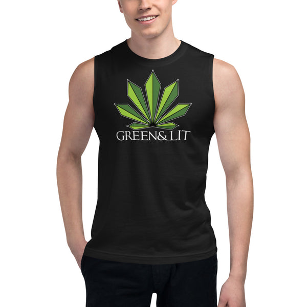 Green & Lit Men's Muscle Shirt