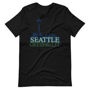 Black, Green & Lit, Seattle Short-Sleeve T-Shirt for Men/Women