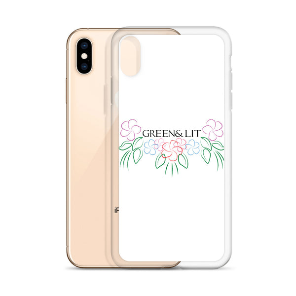 Green & Lit Plumeria iPhone Case