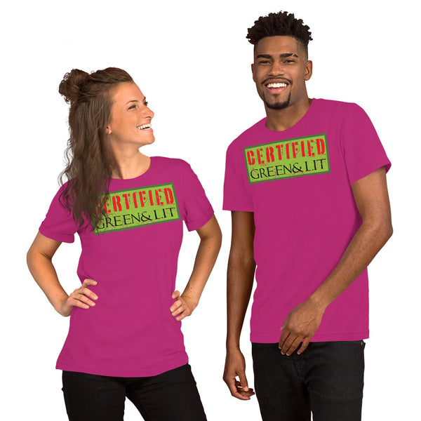 CERTIFIED Green & Lit Short-Sleeve T-Shirt for Men/Women