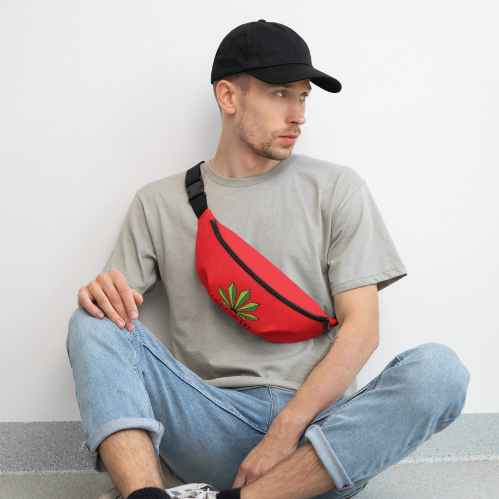 Green & Lit Red Fanny Pack for Men/Women