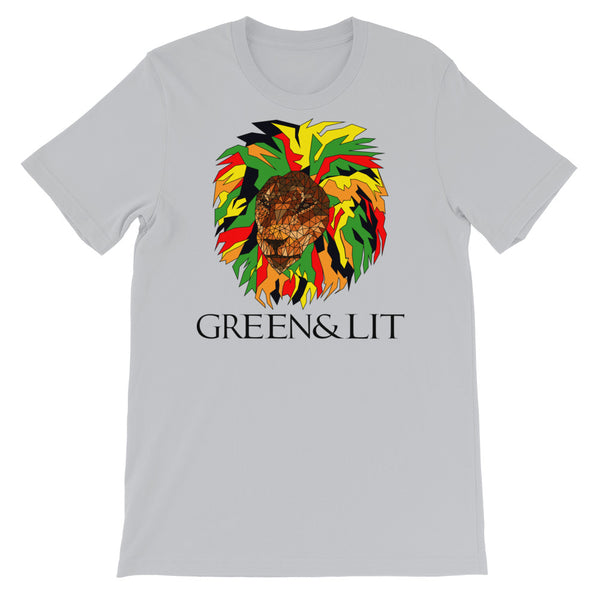 Green & Lit Short-Sleeve Lion T-Shirt for Men/Women