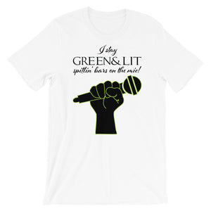 Green & Lit Spittin' Bars on the Mic T-Shirt for Men/Women