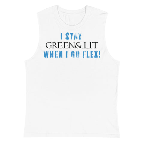 Green & Lit Go Flex Muscle Shirt for Men/Women 