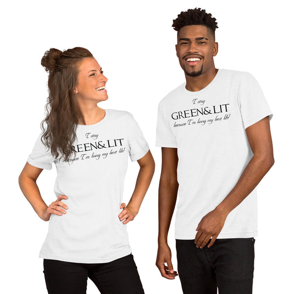 Green & Lit "Living My Best Life" Short-Sleeve T-Shirt for Men/Women