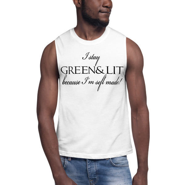 Green & Lit Self Made Tank Top for Men/Women