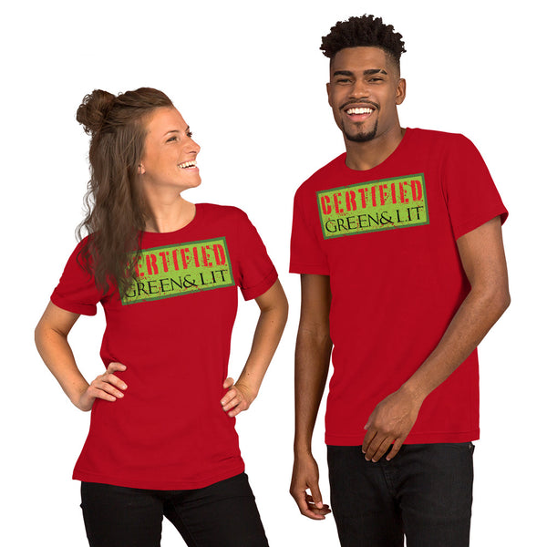 CERTIFIED Green & Lit Short-Sleeve T-Shirt for Men/Women