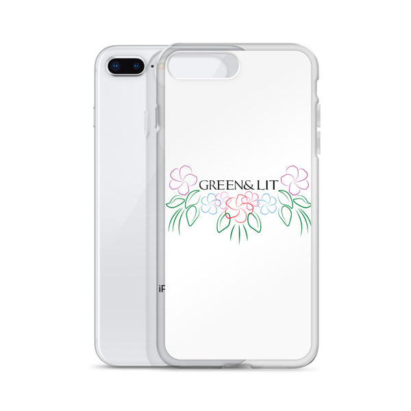 Green & Lit Plumeria iPhone Case