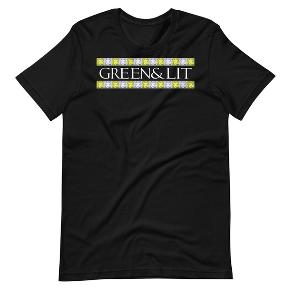 Black, Green & Lit, Canary Yellow Diamonds T-Shirt for Men/Women