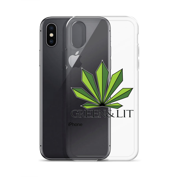 Green & Lit Clear iPhone Case