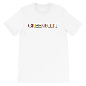 Green & Lit Rasta Themed Short-Sleeve T-Shirt for Men/Women