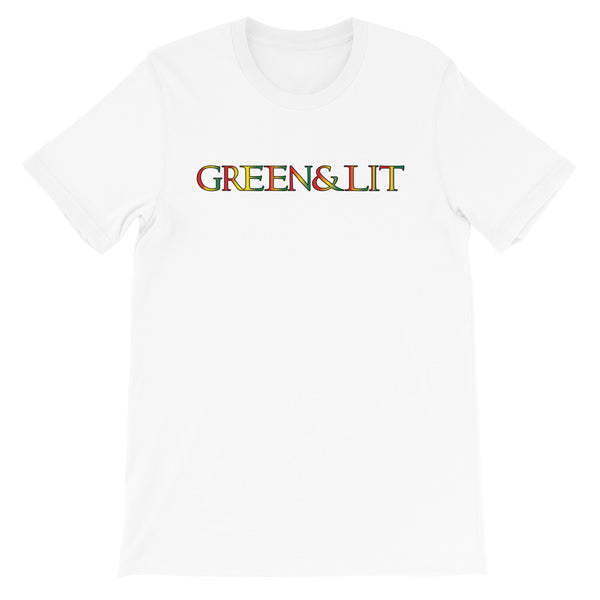 Green & Lit Rasta Themed Short-Sleeve T-Shirt for Men/Women