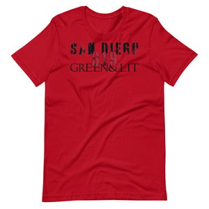 Red, Green & Lit, San Diego 619 Short-Sleeve T-Shirt for Men/Women